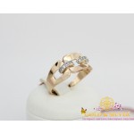 Жіноча золота каблучка "Ланцюжок кохання" 380684 , Gold & Silver Gold & Silver, Украина